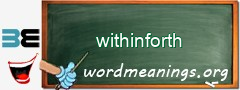 WordMeaning blackboard for withinforth